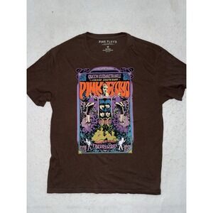 Pink Floyd Band T Shirt Size M Queen Elizebeth Hall London Brown Merch Authentic